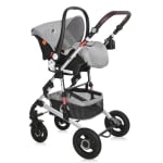 Комбинирана детска количка Lorelli - Alba Premium Set, Steel grey