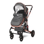 Комбинирана детска количка Lorelli - Alba Premium Set, Steel grey