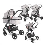 Детска комбинирана количка Lorelli - Alba Classic Set, Grey