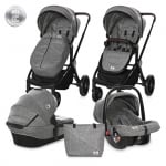 Комбинирана количка 3 в 1 Lorelli - Ramona, Luxe Black