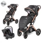 Детска лятна количка 2 в 1 Lorelli - Storm Set, Luxe Black