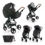 Детска комбинирана количка 3 в 1 Lorelli - Crysta, Opaline Grey