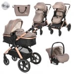 Детска комбинирана количка 3в1 Lorelli - Heaven Set, Beige