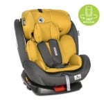 Столче за кола Lorelli - Lynx IsoFix, 0-36 kg, Black & Lemon Curry