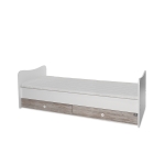 Трансформиращо се легло Lorelli - Mini Max, 190 x 72 cm, Бяло/Светъл дъб