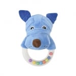 Дрънкалка с ринг Lorelli Toys - Куче, синьо