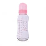 Стъклено шише Lorelli - 240 ml, Розово