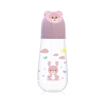 Бебешко шише с релефна капачка Lorelli - Baby Care, Animals, 125 ml, Blush Pink