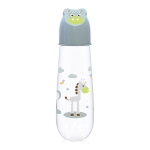 Бебешко шише с релефна капачка Lorelli - Baby Care, Animals, 250 ml, Moonlight Blue