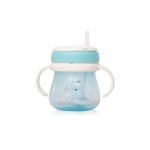 Чаша с дръжки и сламка Lorelli - My Friend, 250 ml, Blue