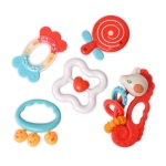 Комплект дрънкалки и гризалки Lorelli - Baby Care, 5 броя