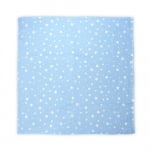 Памучна пелена Lorelli - 80 х 80 cm, бяла със сини с звезди
