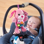 Музикална плюшена играчка Vtech - Кученце, Розово