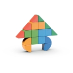 Магнитен конструктор Geomag - Magicube, Малък свят, 25 части