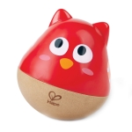 Музикална играчка Hape - Бухал, Червен