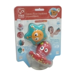 Играчка за баня Hape - Октопод и морска звезда