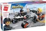Конструктор Qman - MineCity, Преследване с мотоциклети, 142 части