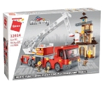 Конструктор Qman - MineCity, Пожарна, повдигаща се платформа, 686 части