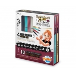 Комплект за рисуване на татуировки Buki France - Химикалки и шаблони, Златист