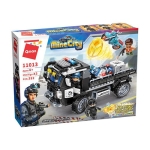 Конструктор Qman - Полицейски брониран товарен автомобил, 352 части