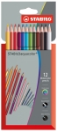 Акварелни моливи Stabilo - Aquacolor, 12 цвята