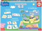Детски комплект 4 в 1 Educa - Peppa Pig, Пъзели & Игри