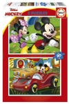 Пъзел 2 в 1 Educa - Mickey Mouse, Забавната къща, 2 x 20 части