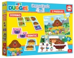 Детски комплект 4 в 1 Educa - Hey Duggee, Пъзели & Игри