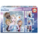 Детски пъзел 4 в 1 Educa - Frozen