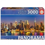 Панорамен пъзел Educa - New York Skyline, 3000 части
