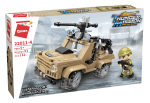 Конструктор Qman - Военен джип с оръдие, 162 части