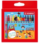 Восъчни пастели Stabilo - Yippy Wax, 12 цвята