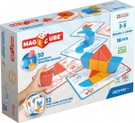 Магнитен конструктор Geomag - Magicube, Форми и карти, 16 части