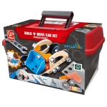 Дървен комплект Hape - Млад изобретател, Автомобил, 37 части