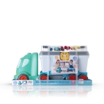 Интерактивна играчка 3 в 1 Infantino - Строителен камион, Меки цветове