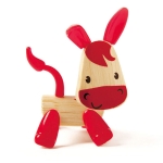 Детска играчка от бамбук Hape - Мини животинка, Магаре