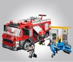Конструктор Qman - MineCity, Пожарна станция за зареждане, 275 части