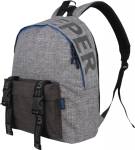 Ученическа раница Unkeeper - Buckles, Сиво & Синьо