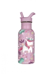Бутилка от неръждаема стомана Sassi - Еднорог, 500 ml