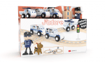 Дървен железопътен комплект J′adore - Полиция, 25 части