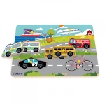 Дървен пъзел J′adore - Транспортни средства, 8 части