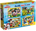 Двулицеви пъзели Lisciani - Mickey Mouse, 4 х 48 части