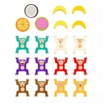 Образователен комплект Battat - Дървени маймунки за подреждане