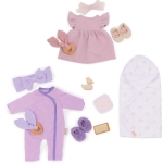 Комплект аксесоари за кукла Battat - Lulla Baby, Дрехи за момичета, 11 части