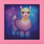 Диамантен гоблен в рамка Craft Buddy - Rainbow Lama