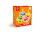 Дървен пъзел Hape - С фигури за нанизване