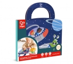 Творчески комплект Hape - Книжка за апликации с фолио, Космос