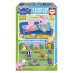 Пъзел 2 в 1 Educa - Peppa Pig, 2 x 25 части