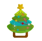 Детска игра Hape - Магнитна дъска за рисуване с топчета, Коледна елха