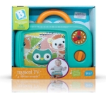 Интерактивна играчка Infantino - B Kids, Музикален телевизор, Син